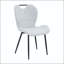Chaise de salle à manger en polyuréthane gris clair avec poignée intégrée - ensemble de 4-129326243