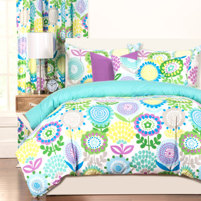 Crayola Pointillist Pansy Duvet Cover Set