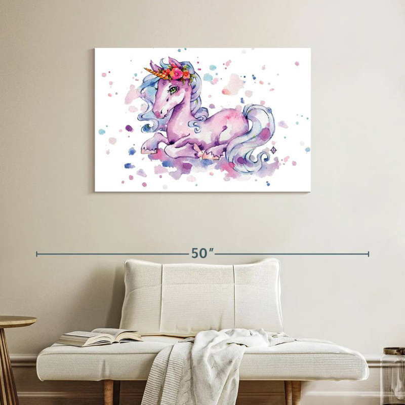 Ashelle douce licorne, H 26 po x l 39 po