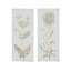 Décoration murale florale en métal avec détails dorés