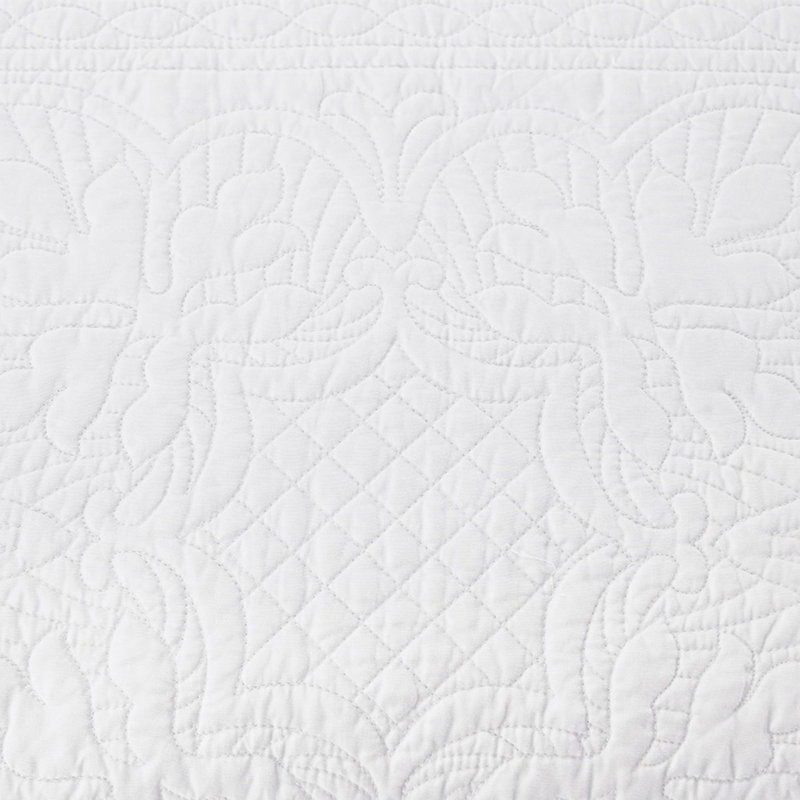 Ensemble de lit de jour 6 pièces - Bord réversible blanc festonné, pour une nuit de sommeil, matelas simple, housse, taies décoratives et housse de coussin décorative de style élégant, taille,