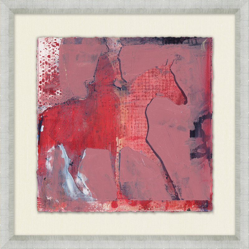 Abstract Horse Study 8 - Peinture encadrée sur papier