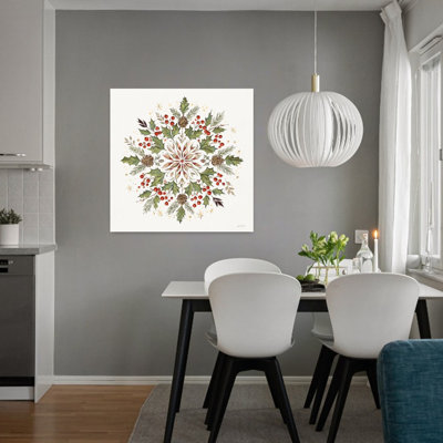 Holiday Feathers V Abstract Contemporary Winter Landscape Wall Art Print