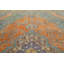 Tapis orange en laine noué à la main de conception unique 9 pi 9 po x 12 pi 8 po