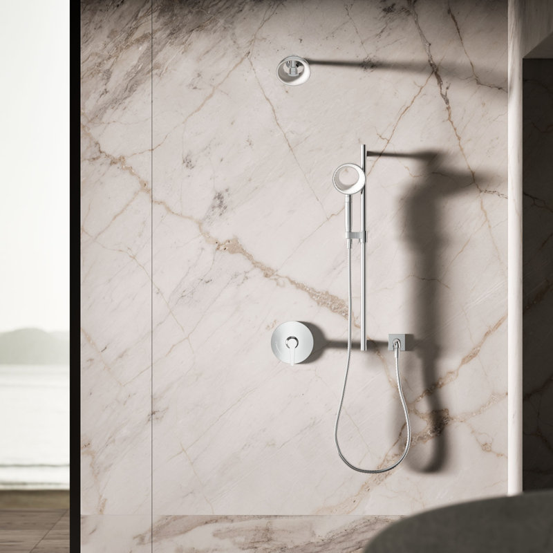 Douche à main à fonction unique déclaration Ves 1,5 gallons par minute, Chrome poli