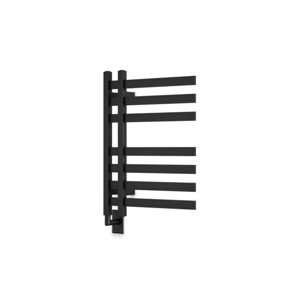 Lioni Wall Mount Electric Towel Warmer, Black, 27" H x 20" W x 3.5" D
