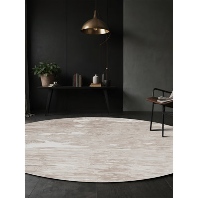Tapis beige soyeux et moelleux