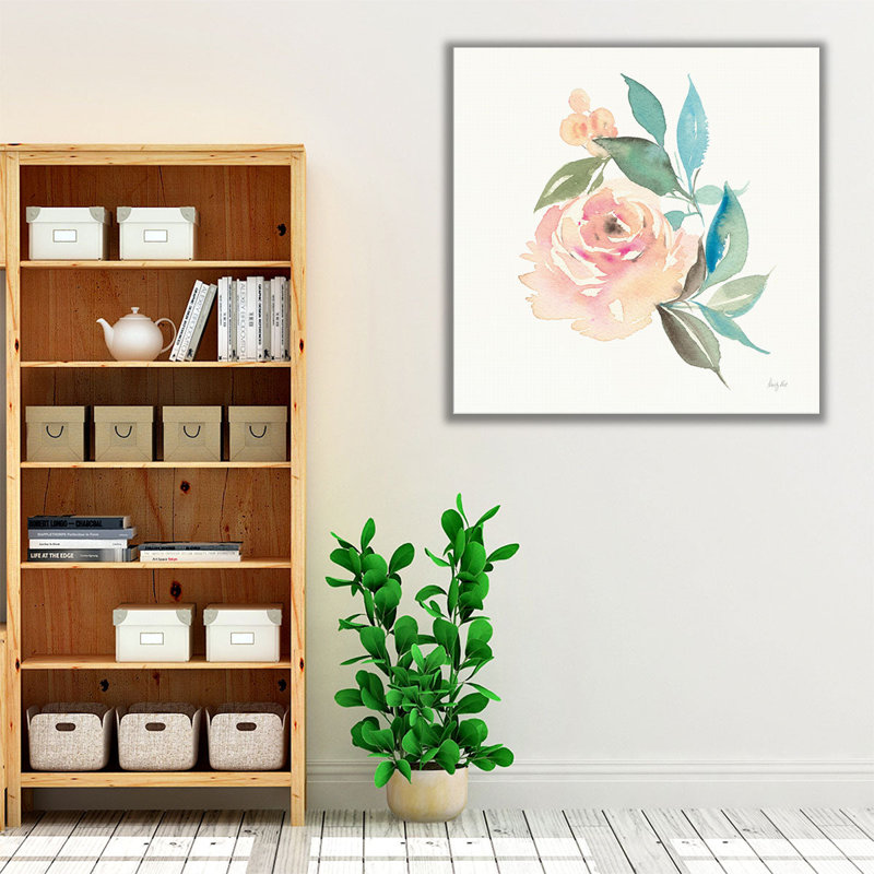 «Watercolor Blossom II», reproduction d'art sur toile, H 30 po x l 30 po