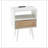 Rattan End Table With Drawer And Solid Wood Legs, Nightstand For Storage And Charging-1318840012