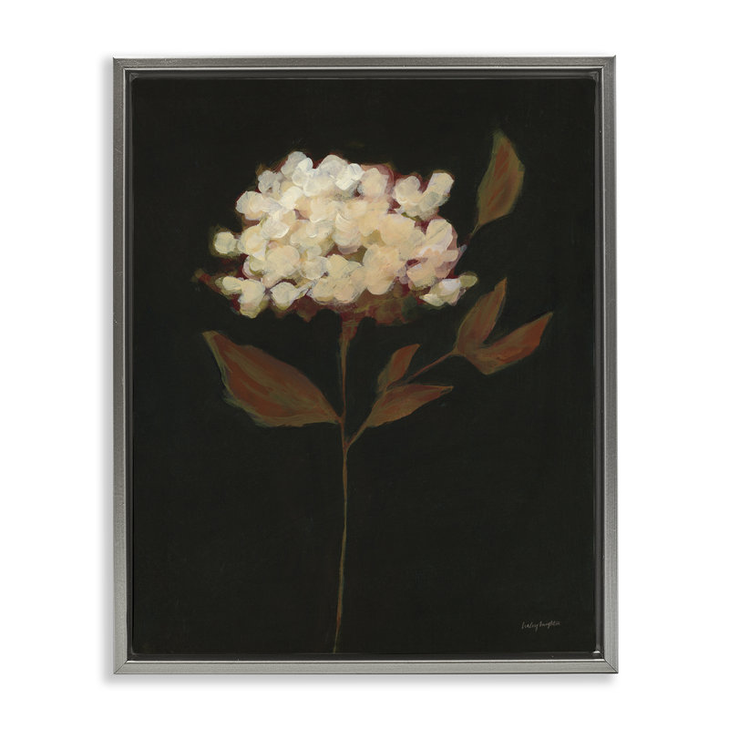 «Dark Fall Flower» par Haley Knighten, Cadre flottant gris lustré, H 31 po x l 25 po