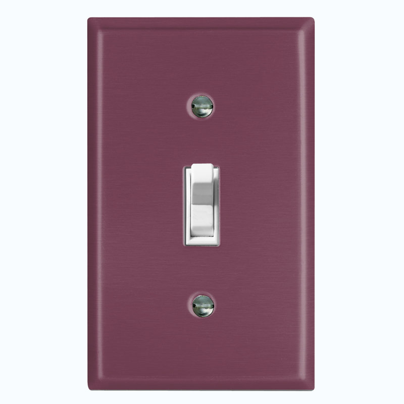 Plaque d'interrupteur en métal (brun cannelle - bascule simple), Boysenberry - mauve