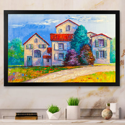 Abstrait Creative Cottage House, reproduction d'art sur toile