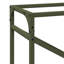 vidaXL Firewood Rack Olive Green 23.6x9.8x39.4" Cold-Rolled Steel-943521364
