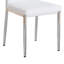 Ensemble de 4 chaises de salle à manger argentées et blanches de 37 pouces de hauteur: dossier ergonomique en polyuréthane, combinant confort et style. Mélange parfaitement confort et élégance, ajoutant plus de confort et de style à l'heure du repas.