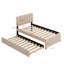 Lit plateforme tapissier avec lit gigogne-1948267904