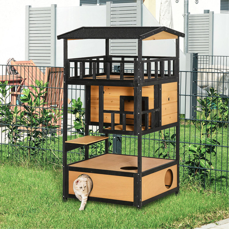 Niche pour chat en bois Pawhut