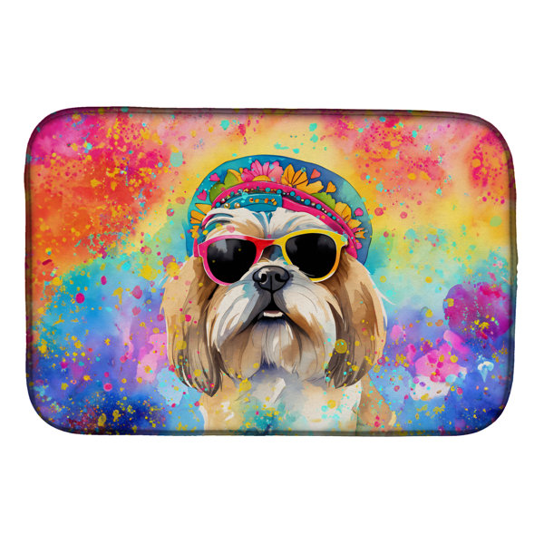 Caroline's Treasures Shih Tzu Hippie Dawg Dish Drying Mat - Wayfair Canada