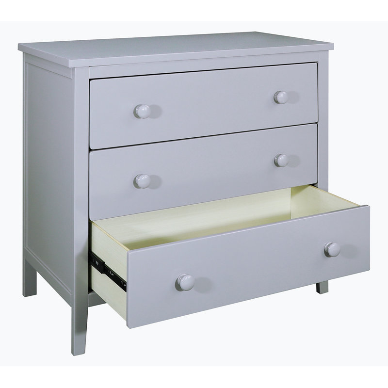 Commode décorative 3 tiroirs Arunasalam, gris