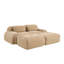 Canapé modulaire en velours côtelé 2 places avec méridienne Camel-2015602077