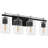 4 - Light Vanity Light With Clear Glass Shade For Bathroom, Bedroom, Hallway, Staircase-1645164980-1645164939