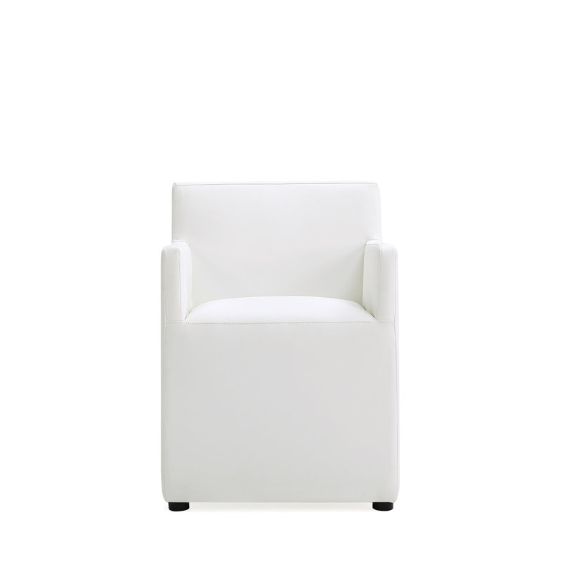 Chaise de salle à manger rembourrée Anna, Crème, crème