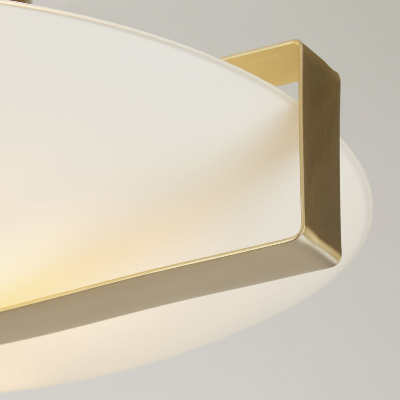 Aijah Glass Flush Mount, Gold