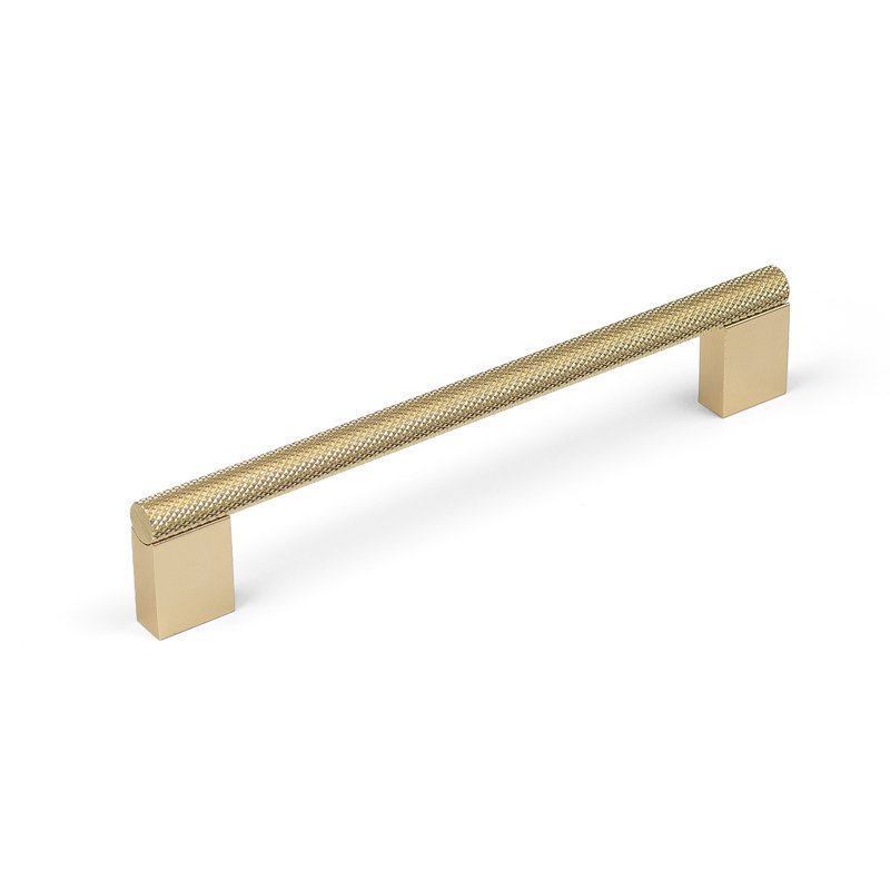 Knurled Boss Bar Handle & T-Bar Pull in Multiple Finish Variations, Brass, 160mm Handle