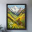 Art mural rétro noir avec montagnes colorées, impressions de style rétro-1560637687