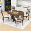 Ensemble de salle à manger extensible 5 pièces avec table et 4 chaises rembourrées Halie-215061101-215061100