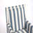 Blue Striped Upholstered Accent Chair with Turned Legs