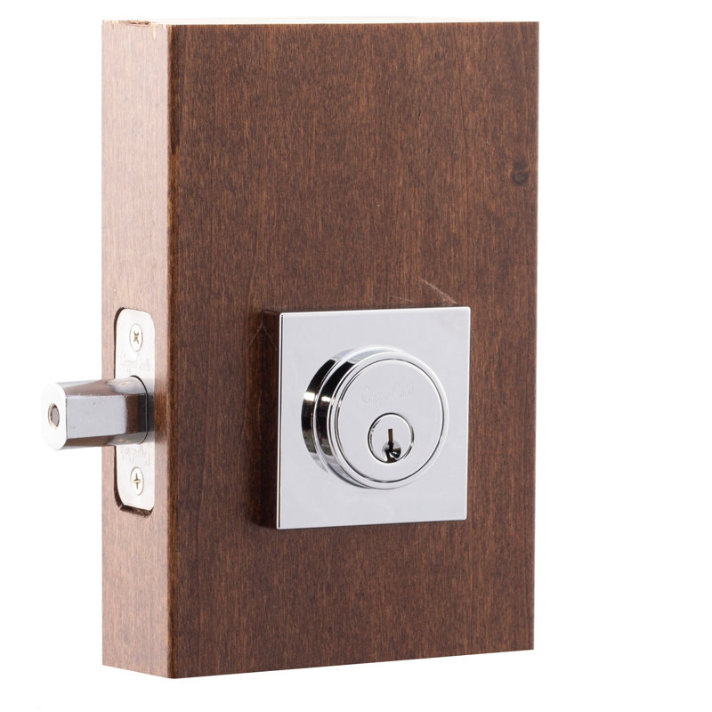 Single Cylinder Deadbolt, Polished Stainless