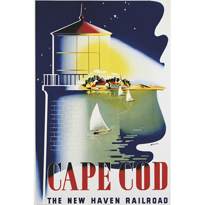 " Cape Cod Travel New Haven Rail Road Lighthouse " by Public Domain