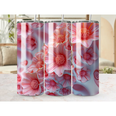 Choose Handmade Tumblers 591ml Vacuum Insulated Stainless Steel (18/8) Travel Tumbler with Straw