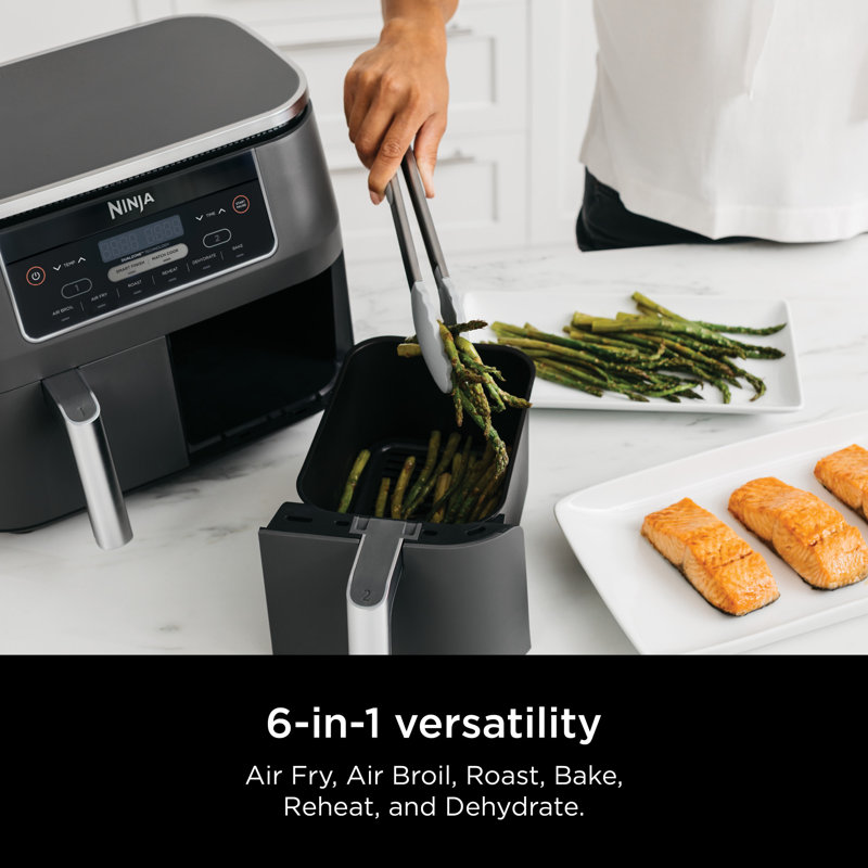 Ninja 8-Quart Dual Basket Electric Air Fryer with Digital Control