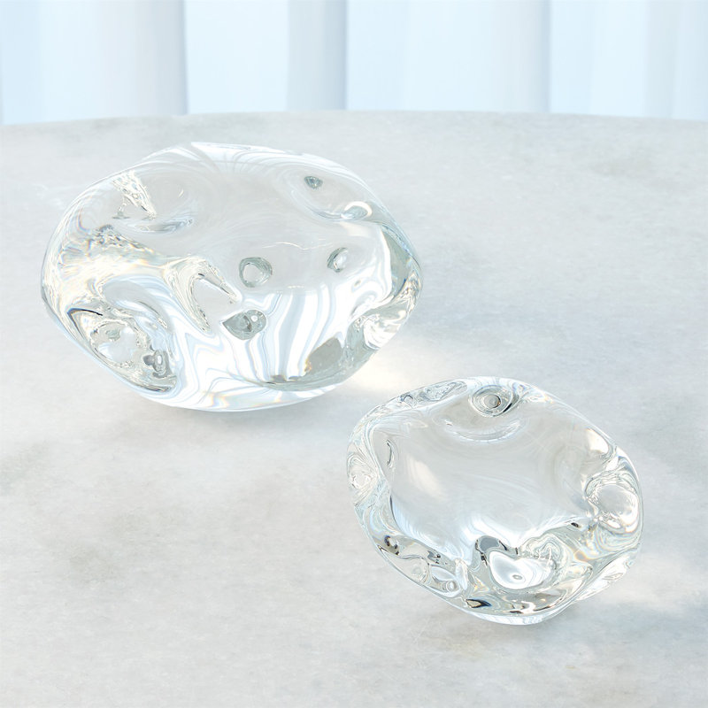 Dimple Paperweight-Clear, 2.75" H x 4" W x 3.5" D