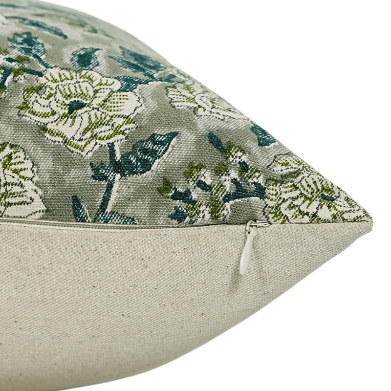 Housse de coussin en coton fabriquée à la main Fabividine Rameshwaram, H 16 po x l 16 po