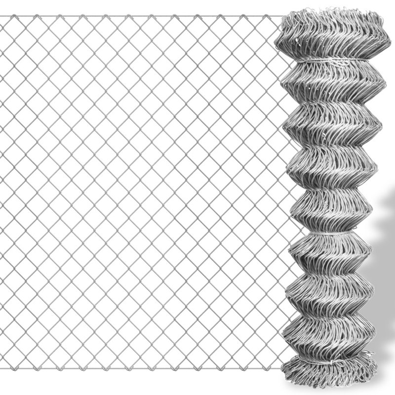 Garden Fence, Silver, 60 x 60 mm, 25 x 1.2 m
