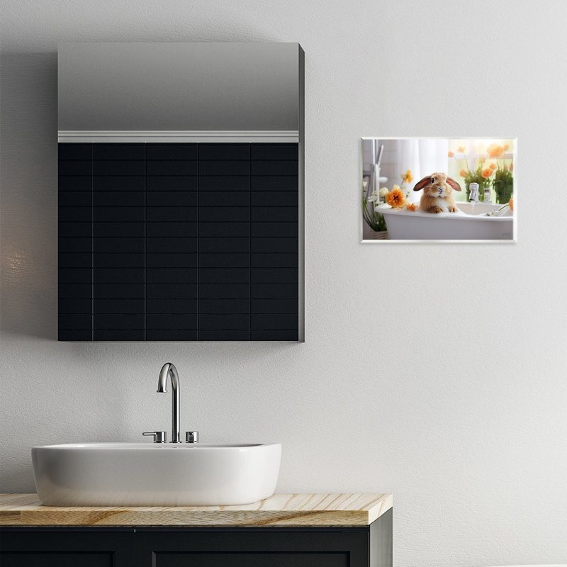 «Bathing Baby Bunny» par Roozbeh Bahramali, H 10 po x l 15 po