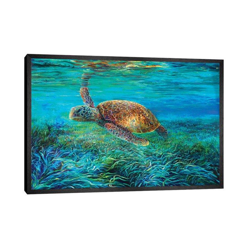 Blades by Iris Scott - Painting on Canvas, Black Floater Framed, 101.6 cm H x 66.04 cm W