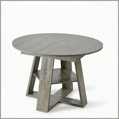 43.3In-59In Extendable Round Dining Table For 4-8,Modern Kitchen Oval Dining Table With Removable Leaves Space Saving,Wood Base With Storage Shelf For