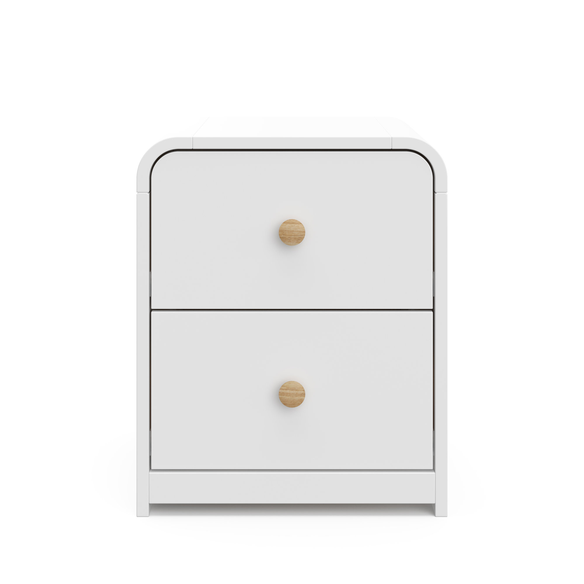 Santos 2-Drawer Nightstand, White