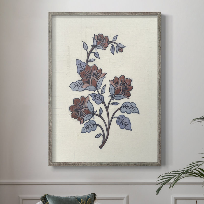 Reproduction encadrée à la main Blooms II - bois massif, H 11 po x l 9 po