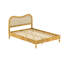 Lit de style bohème scandinave naturel, grand lit pour chambre à coucher-785025457