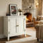 Buffet à 2 portes 27,5 "de largeur blanc grisâtre et bohémien