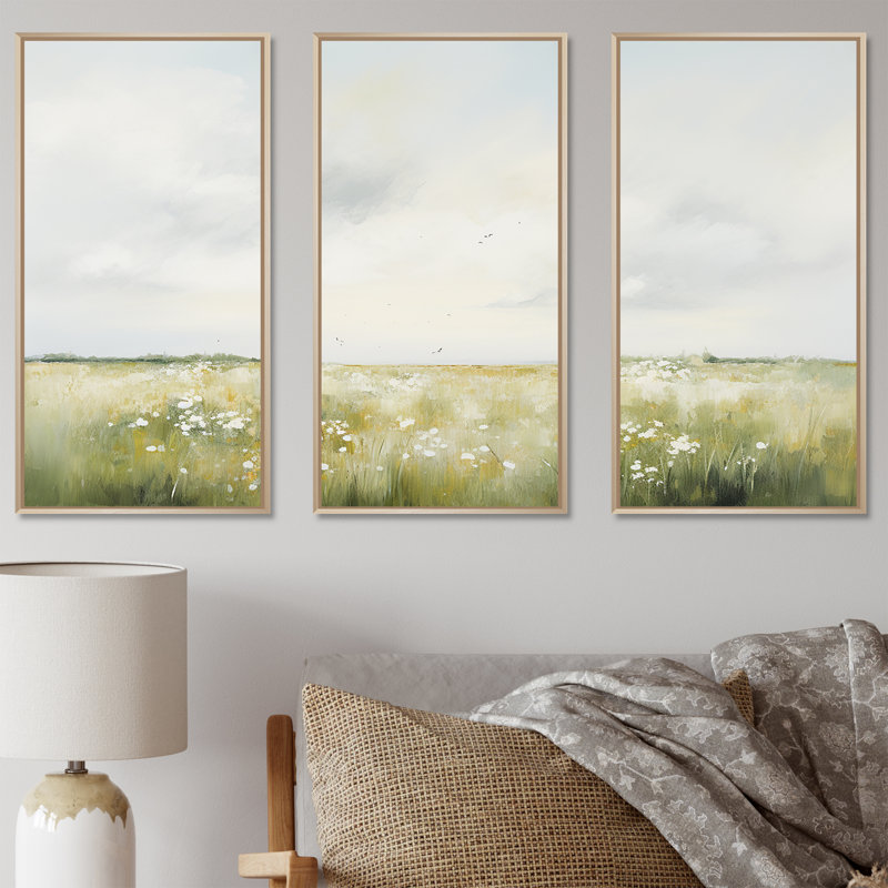 Ensemble de salon Meadow, Cadre naturel flottant, H 40 po x l 60 po x P 1 po