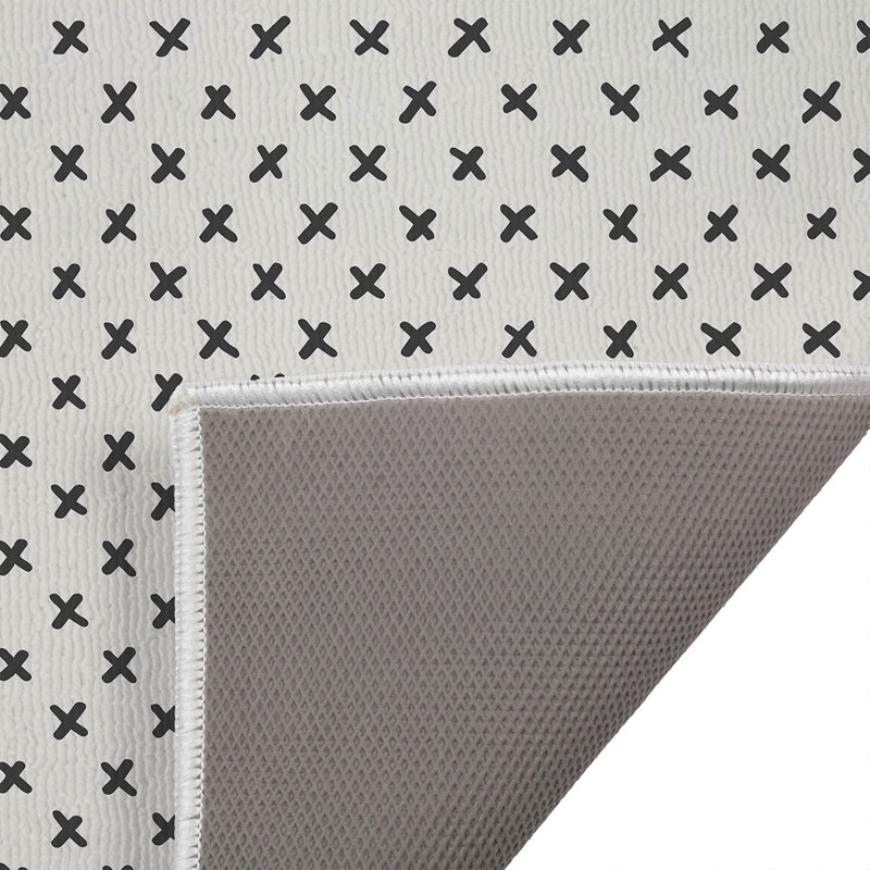 Paillasson Criss Cross, Ivoire, gris anthracite, L 24 po x L 17 po