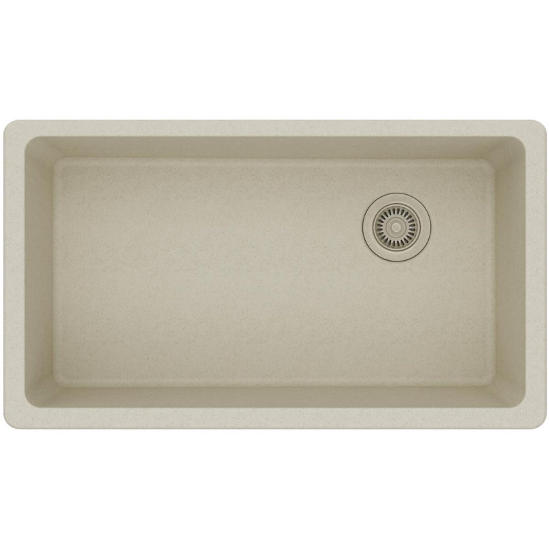 Quartz Classic 33" L x 17.25" W Undermount Kitchen Sink, Bisque