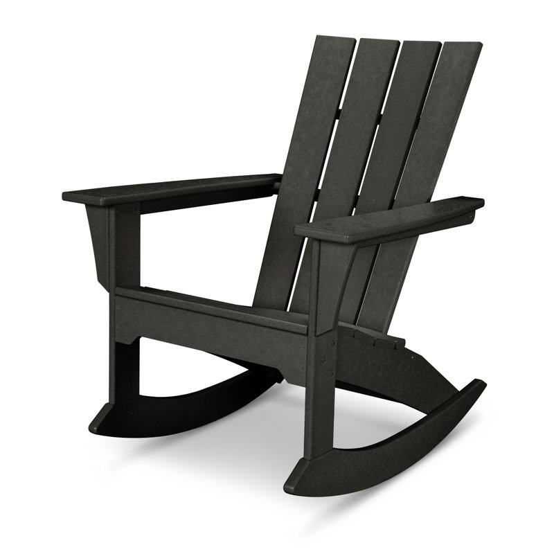 Chaise berçante POLYWOOD Quattro Adirondack, Noir