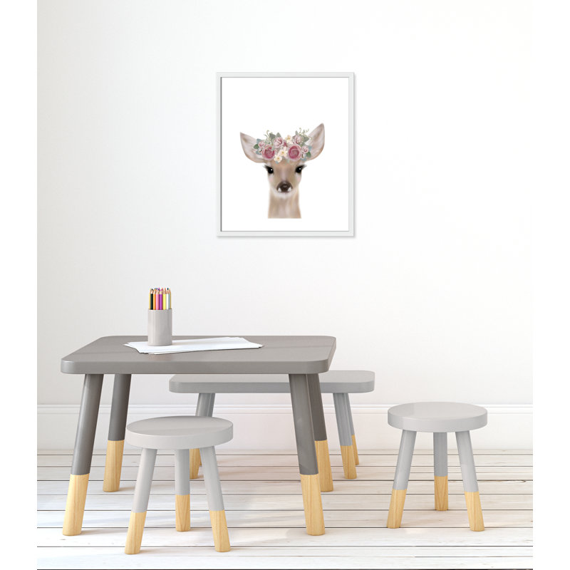 Décoration murale pour enfants, H 25,5 po x l 21,5 po x P 1,19 po, Encadré de boîte blanc