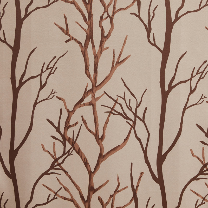 Kingdom Branch Blackout Curtain Panel, Taupe, 40" W x 95" L